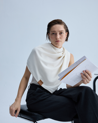 Whisper Triangle Wrap | Chalk Down