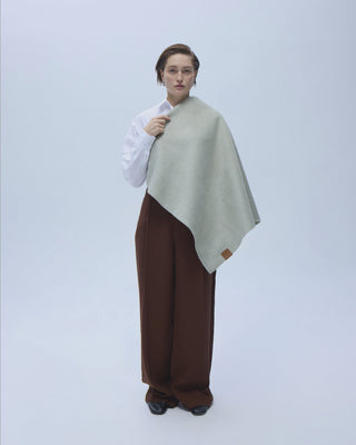 Hush Petit compact 100% wool shoulder wrap in Sage Ash sage-gray